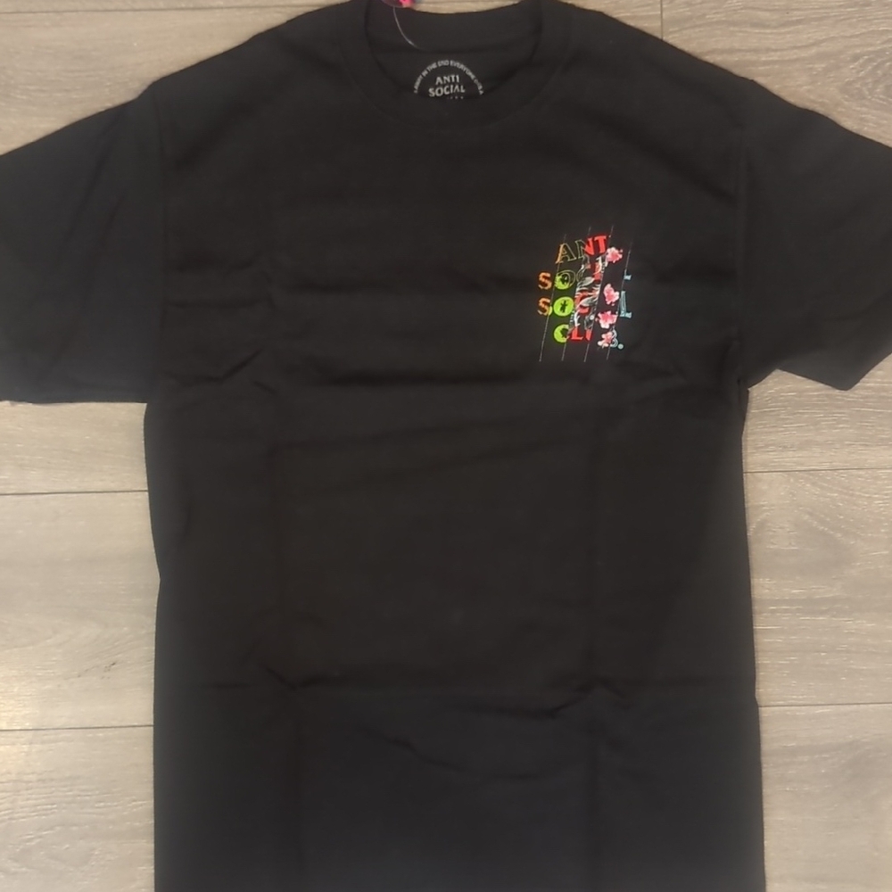 Black Short Sleeve Tee with Vibrant Graphic